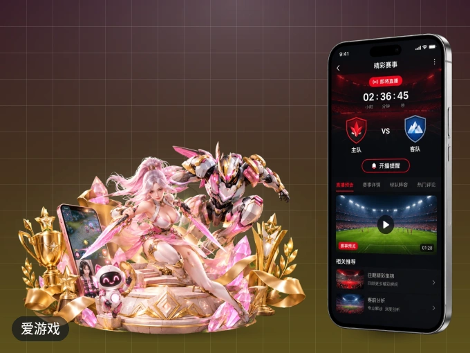 装爱游戏 APP，开赛信息及时收